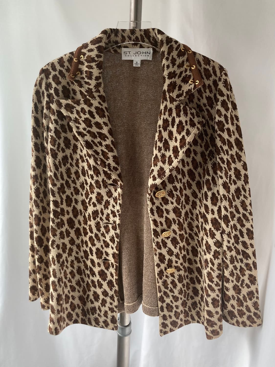 정품) ST.JOHN 세인트 존 여성 레오파드 호피 겨울 자켓 상품이미지10