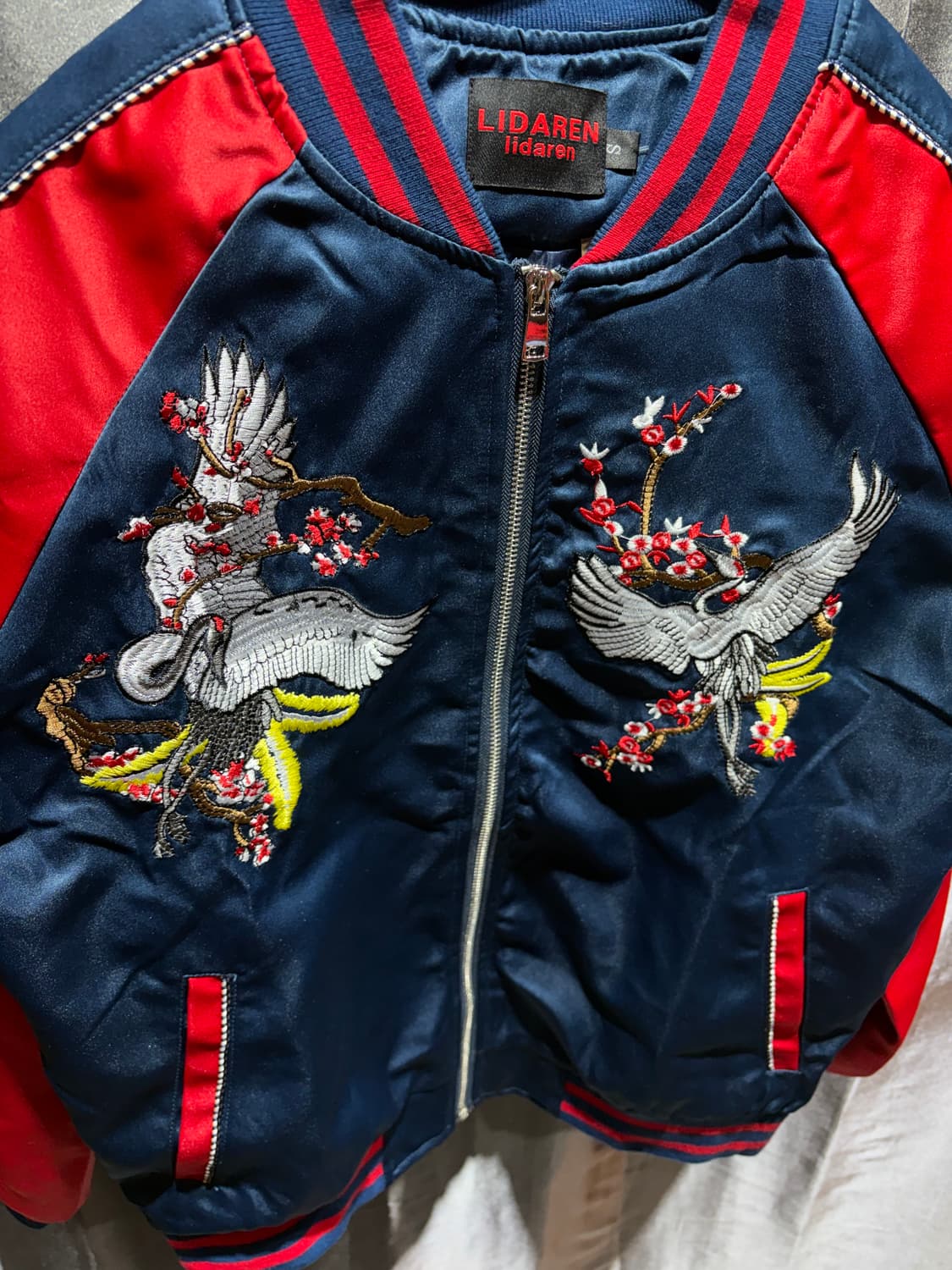 S 패치로고 레드 배색 블루 스카잔 상품이미지6