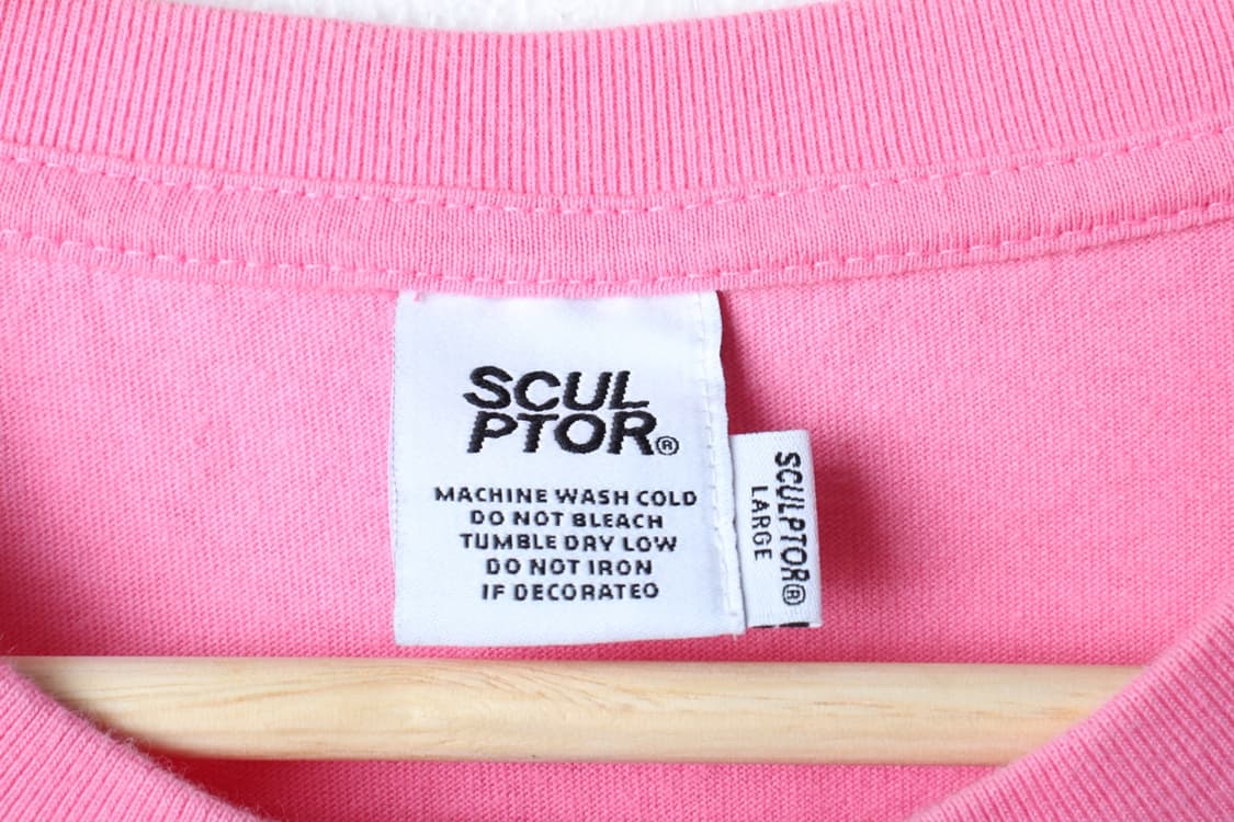 (L-2XL) 스컬프터 반팔 티셔츠 빅로고 핑크 올드스쿨-7B5F 상품이미지6