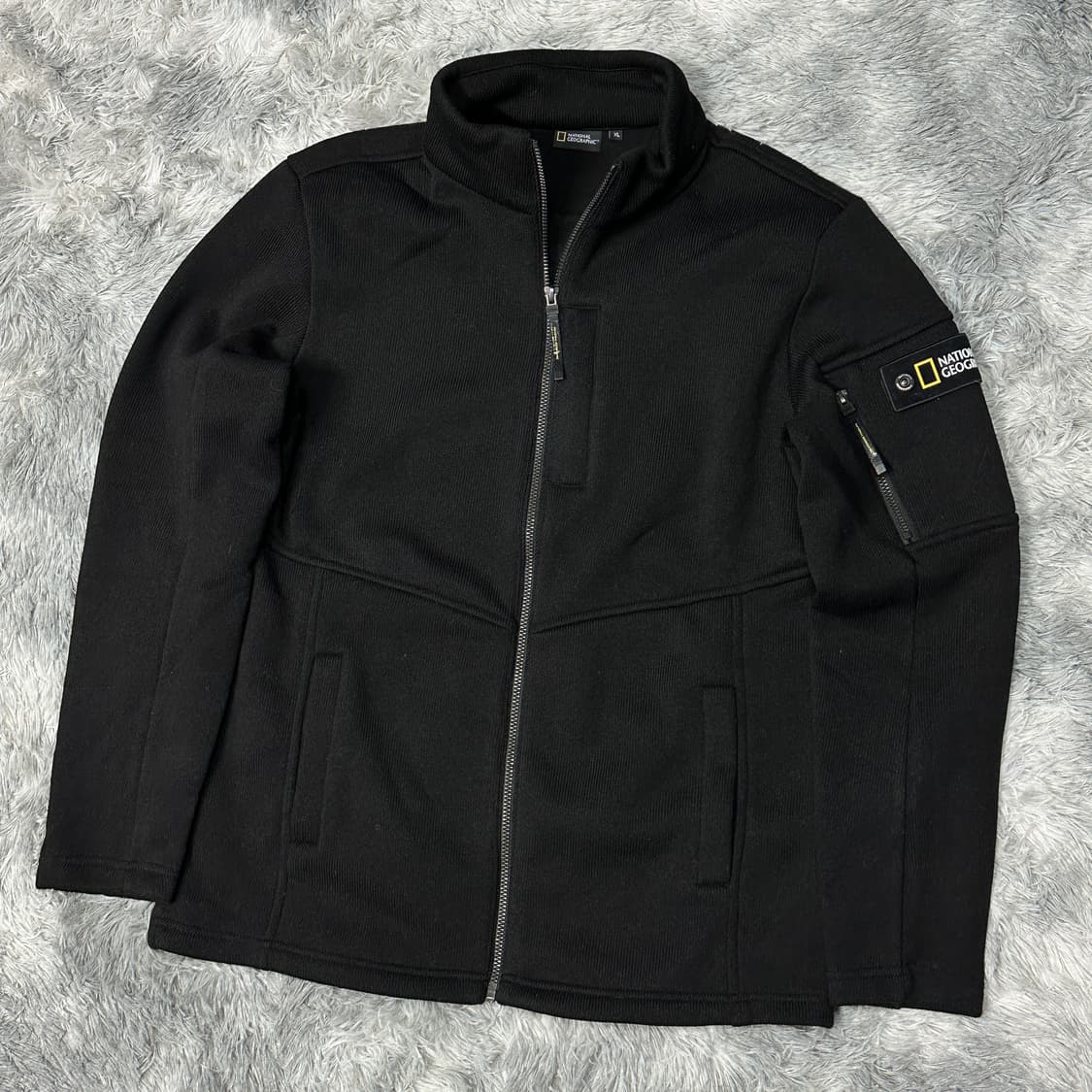 내셔널지오그래픽 플리스 집업 블랙 105 상품이미지1