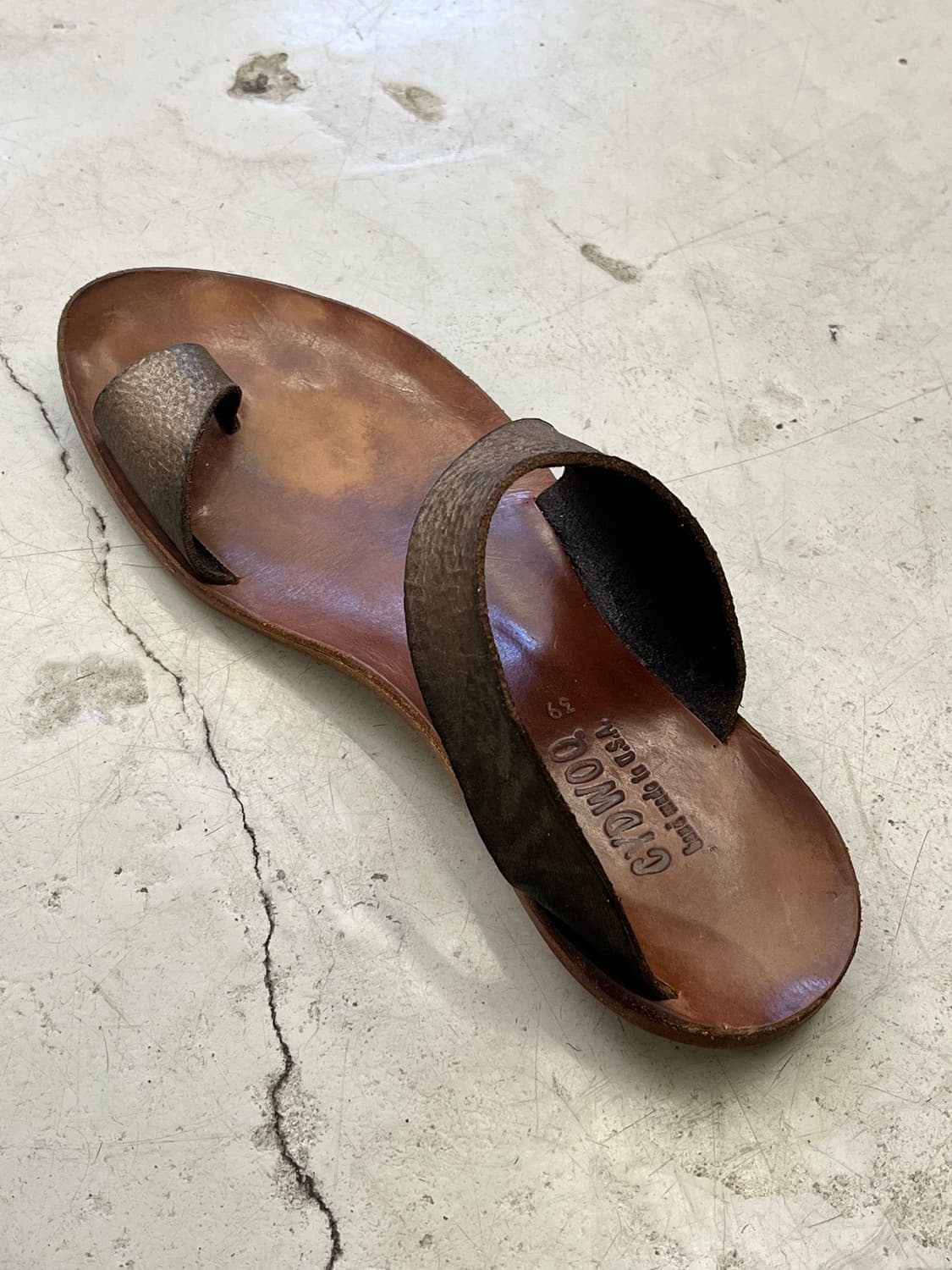 CYDWOQ 레더 샌들 상품이미지2