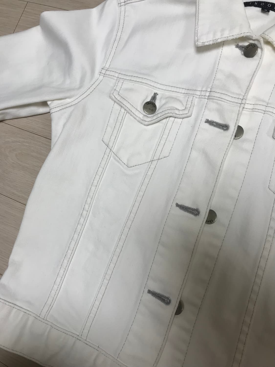 띠어리 화이트 코튼 자켓 상품이미지3