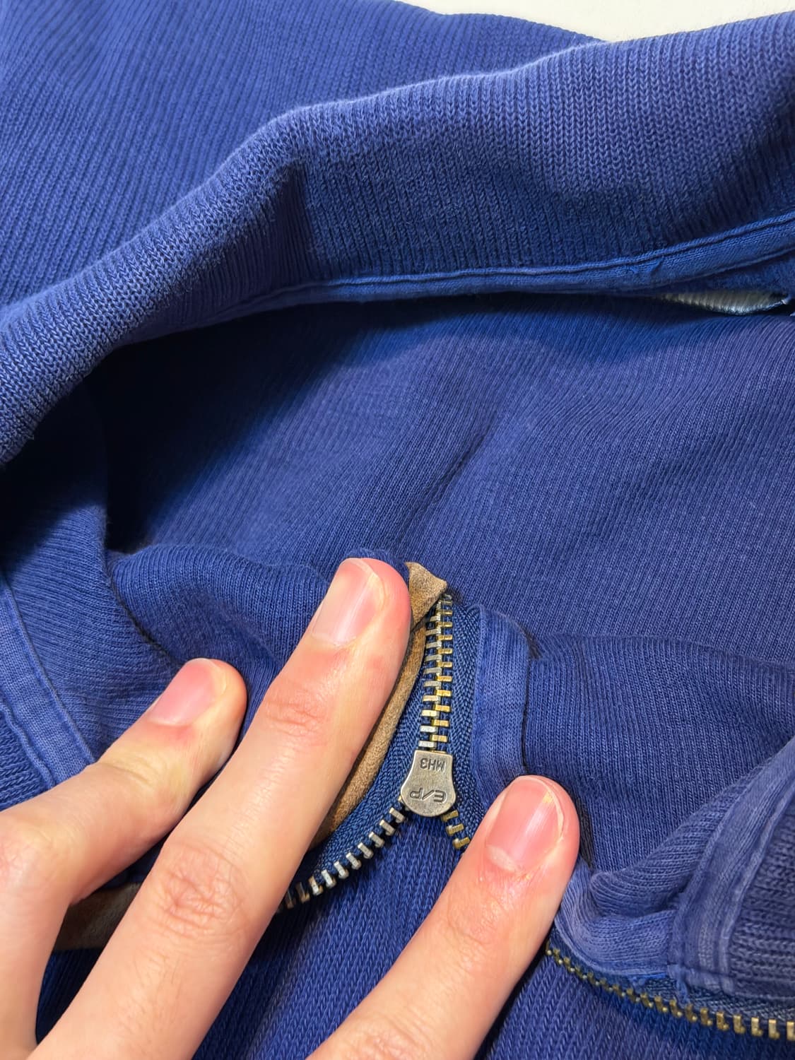 폴로 랄프로렌 빅포니 반집업 코튼 니트 마린 블루 상품이미지3