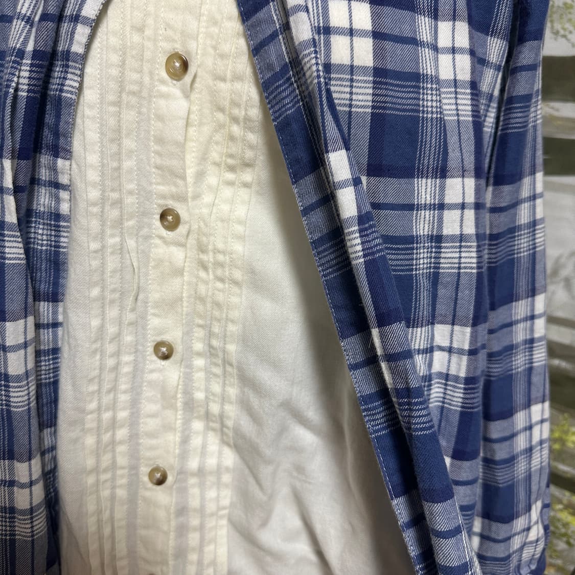 빈티지 체크 바선생 블라우스 원피스 모리 모리걸 상품이미지3