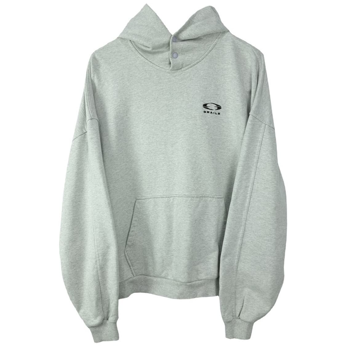 [그래일즈] 빅로고 프린팅 오버핏 후드티 그레이 M20028 상품이미지2