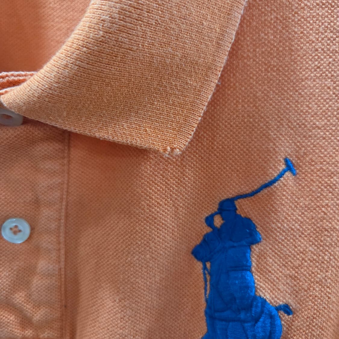 폴로랄프로렌 키즈 빅포니 피케 카라 반팔티 오렌지 M/10/12 상품이미지6