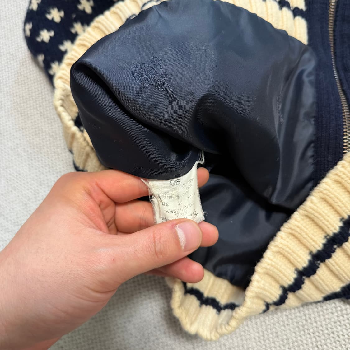 빈폴 패턴 니트 집업 자켓 상품이미지3