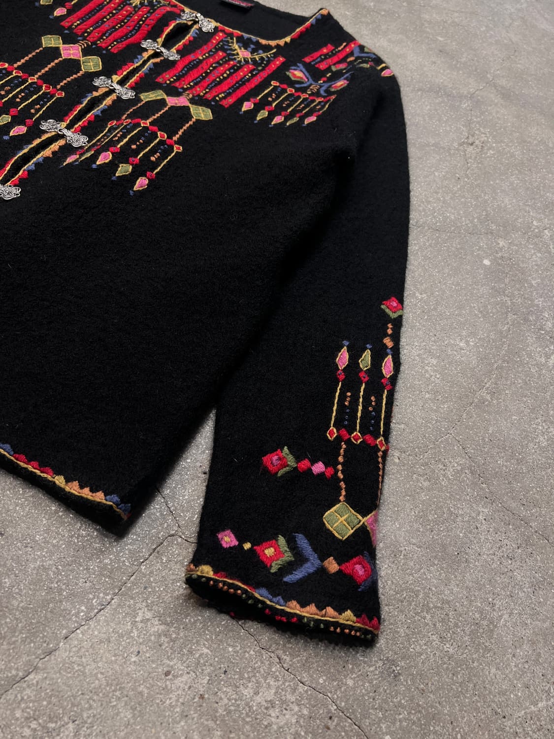 에스닉 자수 울 가디건 상품이미지4