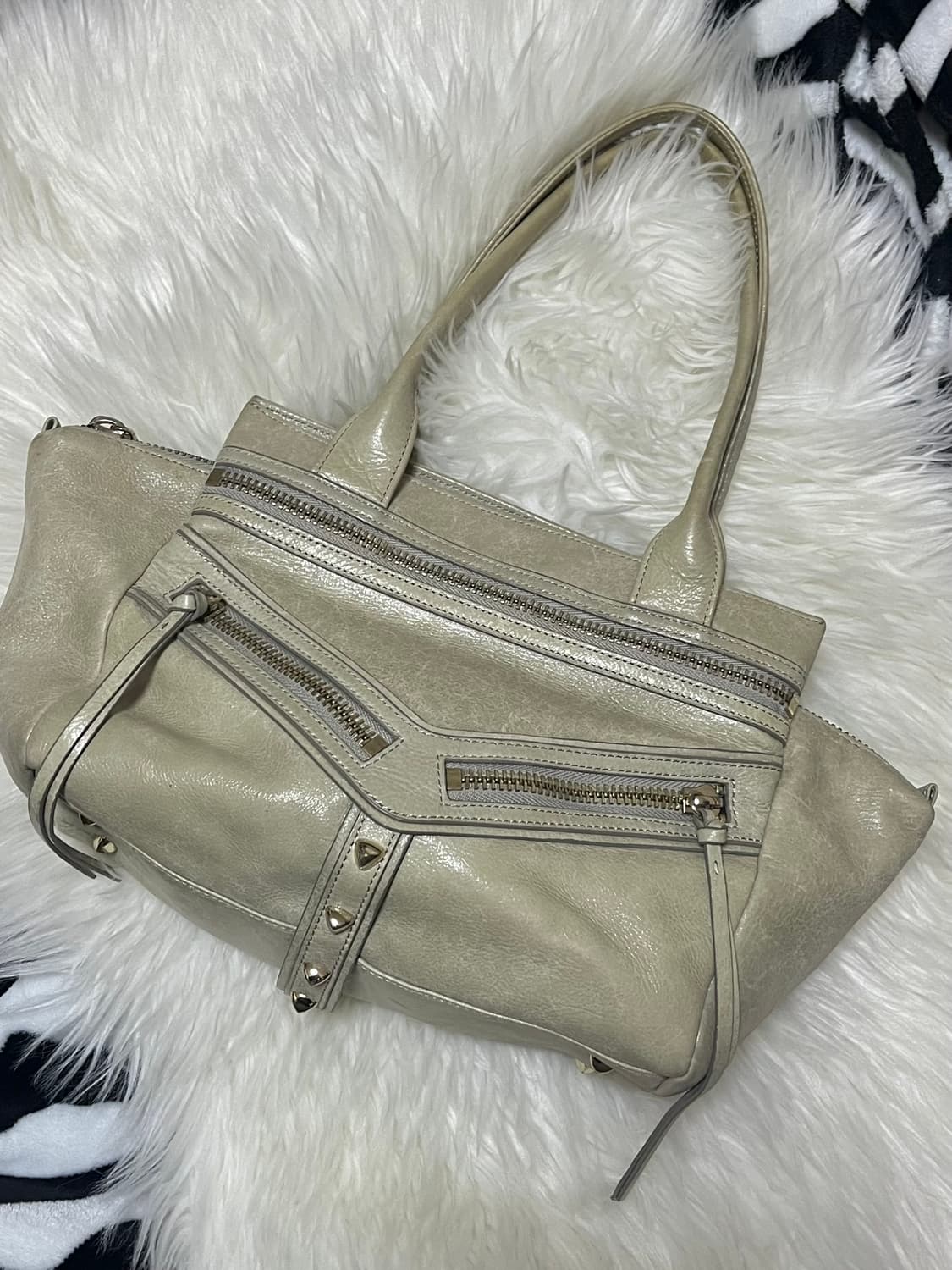 vintage leather studded shoulder bag 상품이미지1