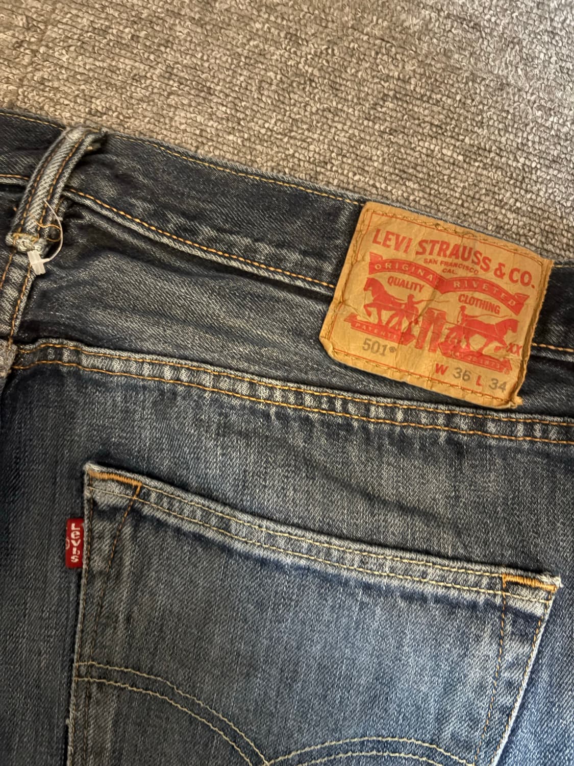 [W36  L34] 리바이스501 데님팬츠/ 07 상품이미지4