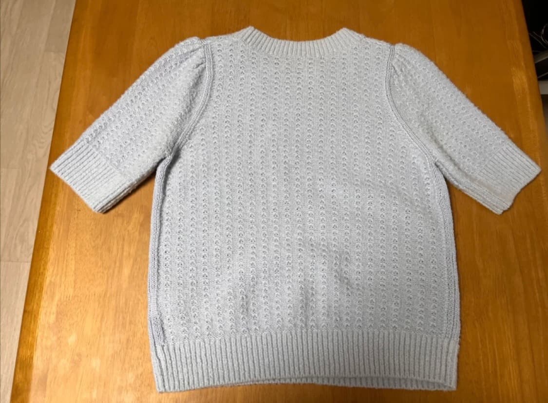 Cos 코스 베이비블루 울 반팔 스웨터_S사이즈 상품이미지3