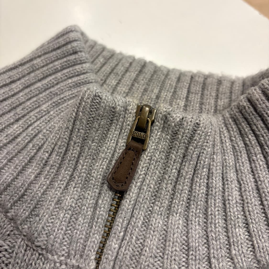 [L] 폴로 랄프로렌 신형 큐알 반집업 케이블 니트 스웨터 D784 상품이미지4
