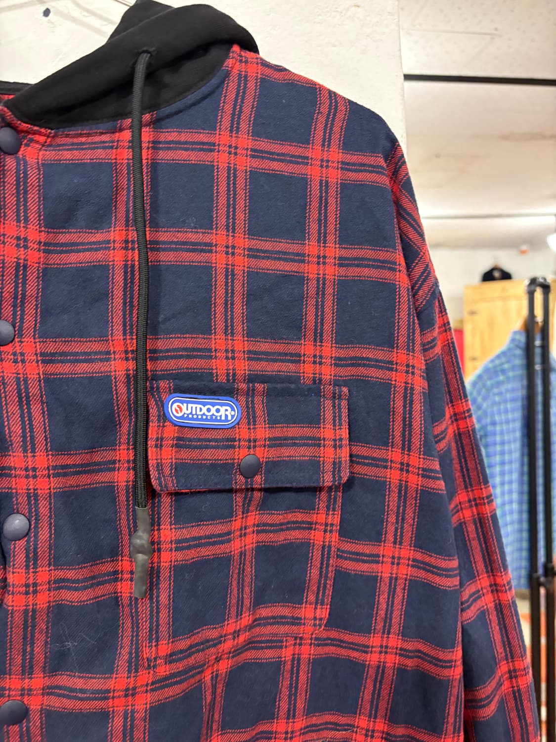 아웃도어 체크셔츠후드 상품이미지3