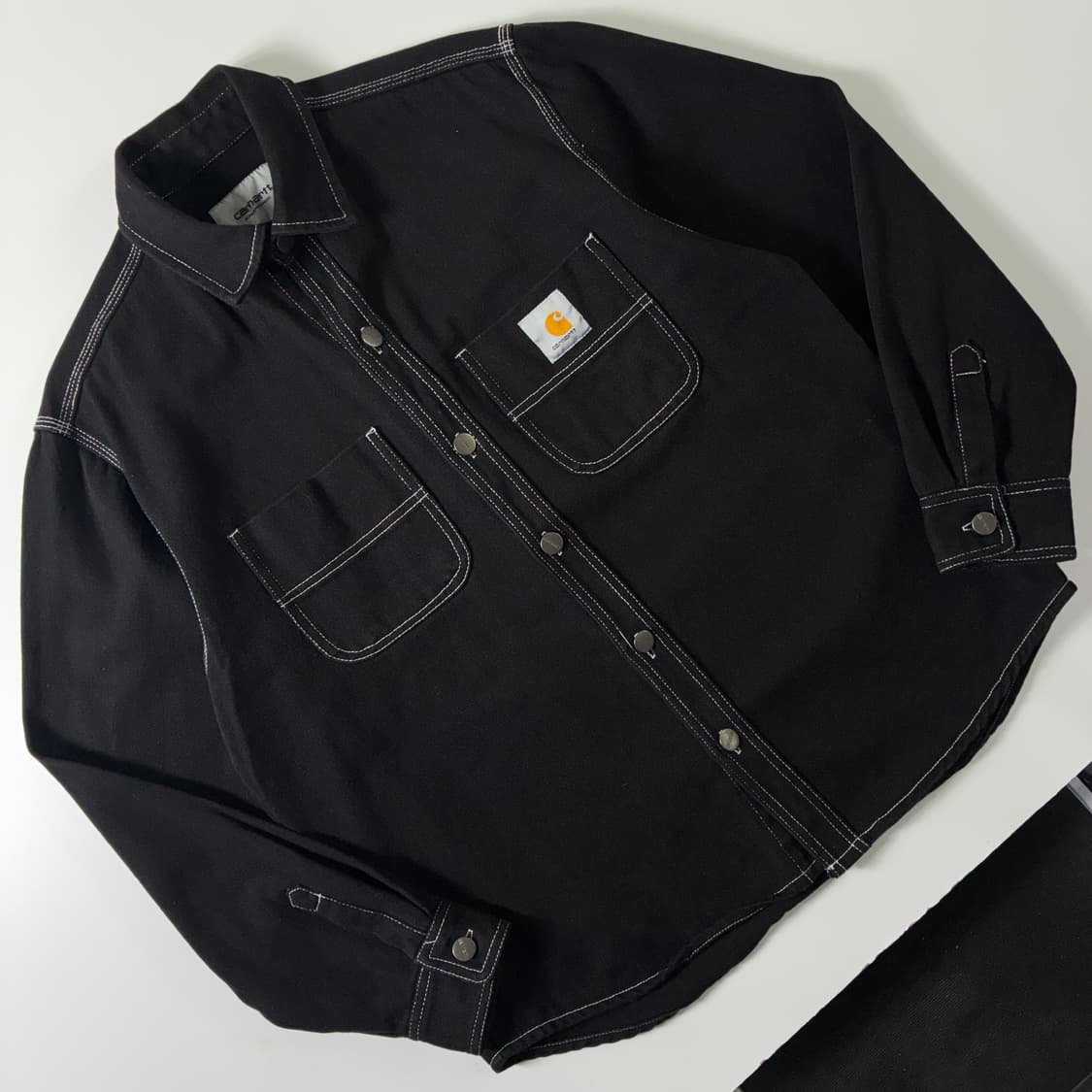 Carhartt Wip 칼하트 wip 블랙 스티치 라인 초크 셔츠 상품이미지2