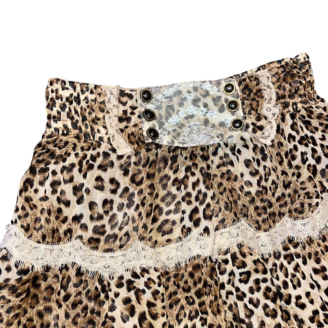 axes femme 액시즈팜 호피 레이스 스커트 갸루키치y2k펑크 상품이미지2