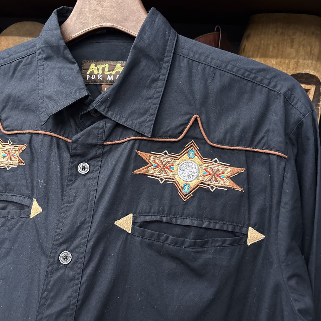 아틀라스 네이티브 나바호 엠브로이드 웨스턴 셔츠 N1076 상품이미지6