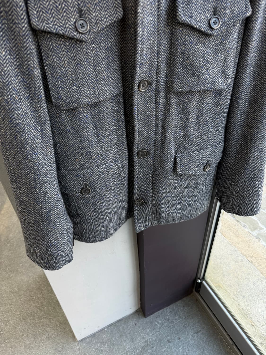 50/ 루이지 보렐리 라나 버진울 견장 코트 자켓 상품이미지4