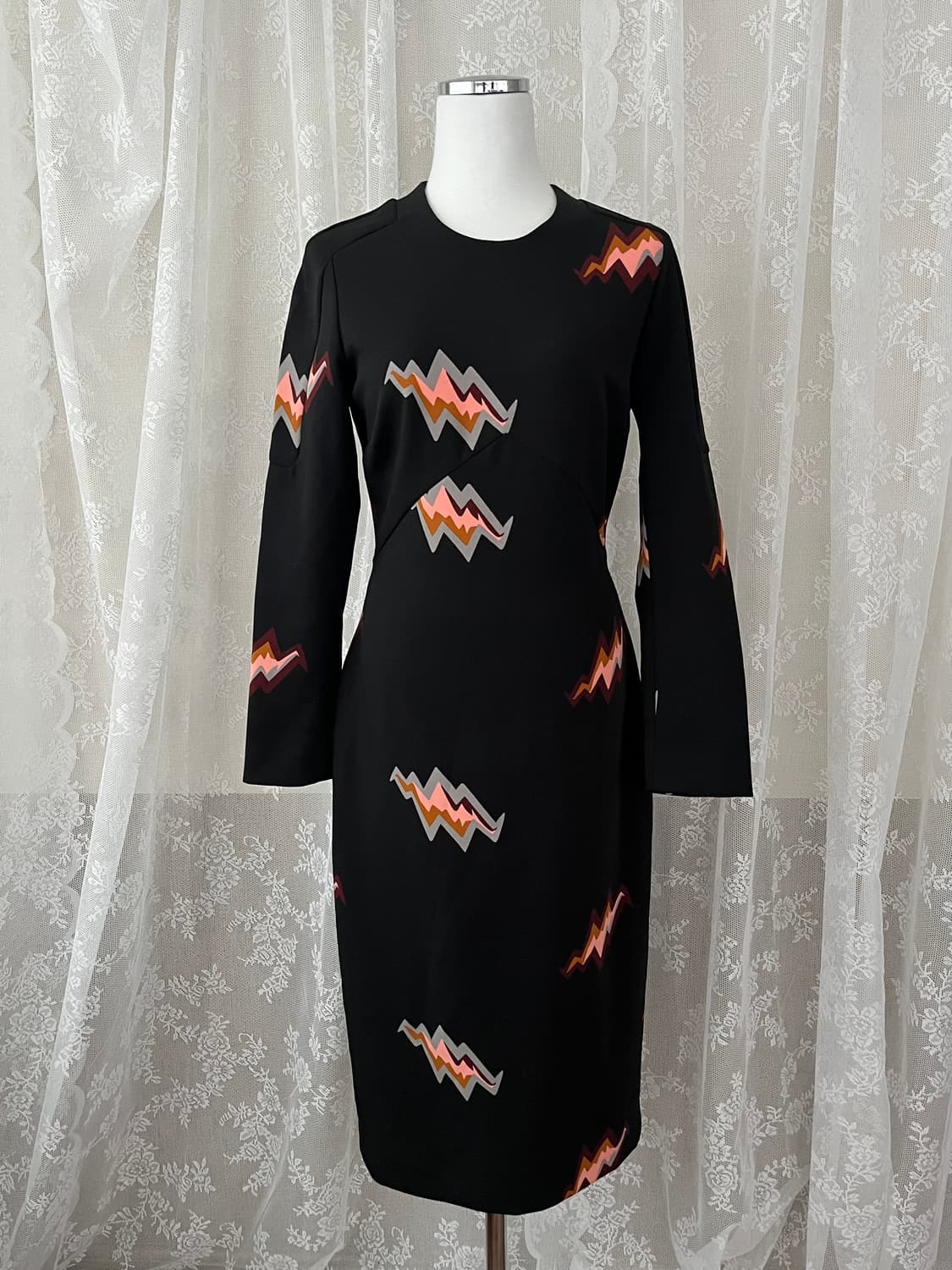 S) 빔바이롤라 번개프린트 원피스 블랙 상품이미지1