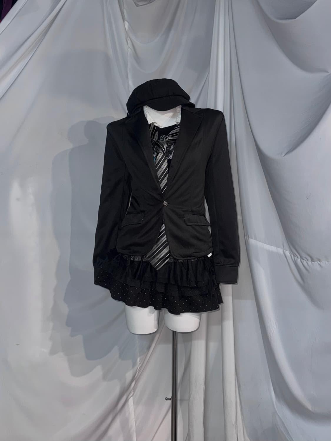 BA-TUS CLUB 바츠클럽 데일리 무채색 펑크 걸프린팅 코디세트  상품이미지8