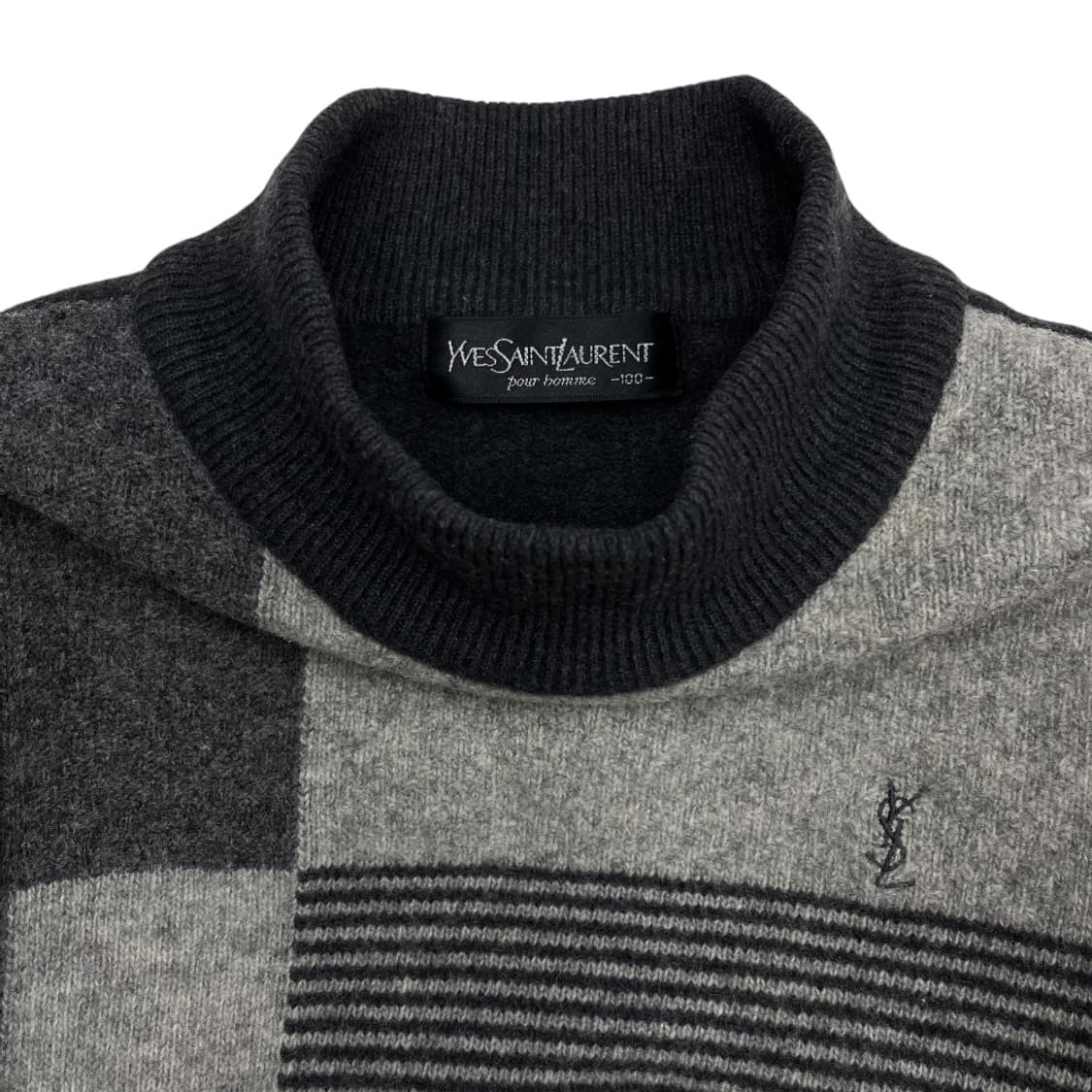 입생로랑 미니로고 차콜 폴라니트 100 상품이미지5