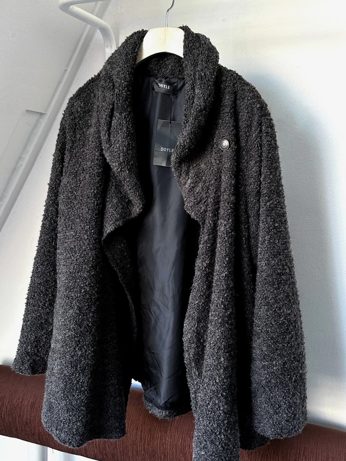 Boucle fabric 1B design wide jacket 상품이미지2