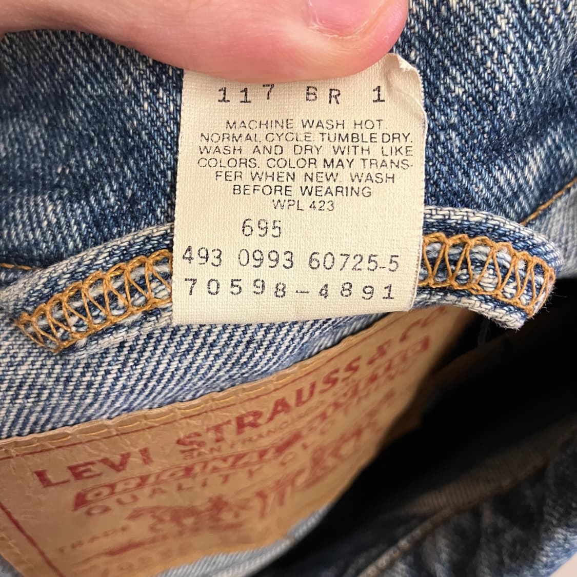 N133 90s 리바이스 데님 청자켓 상품이미지4