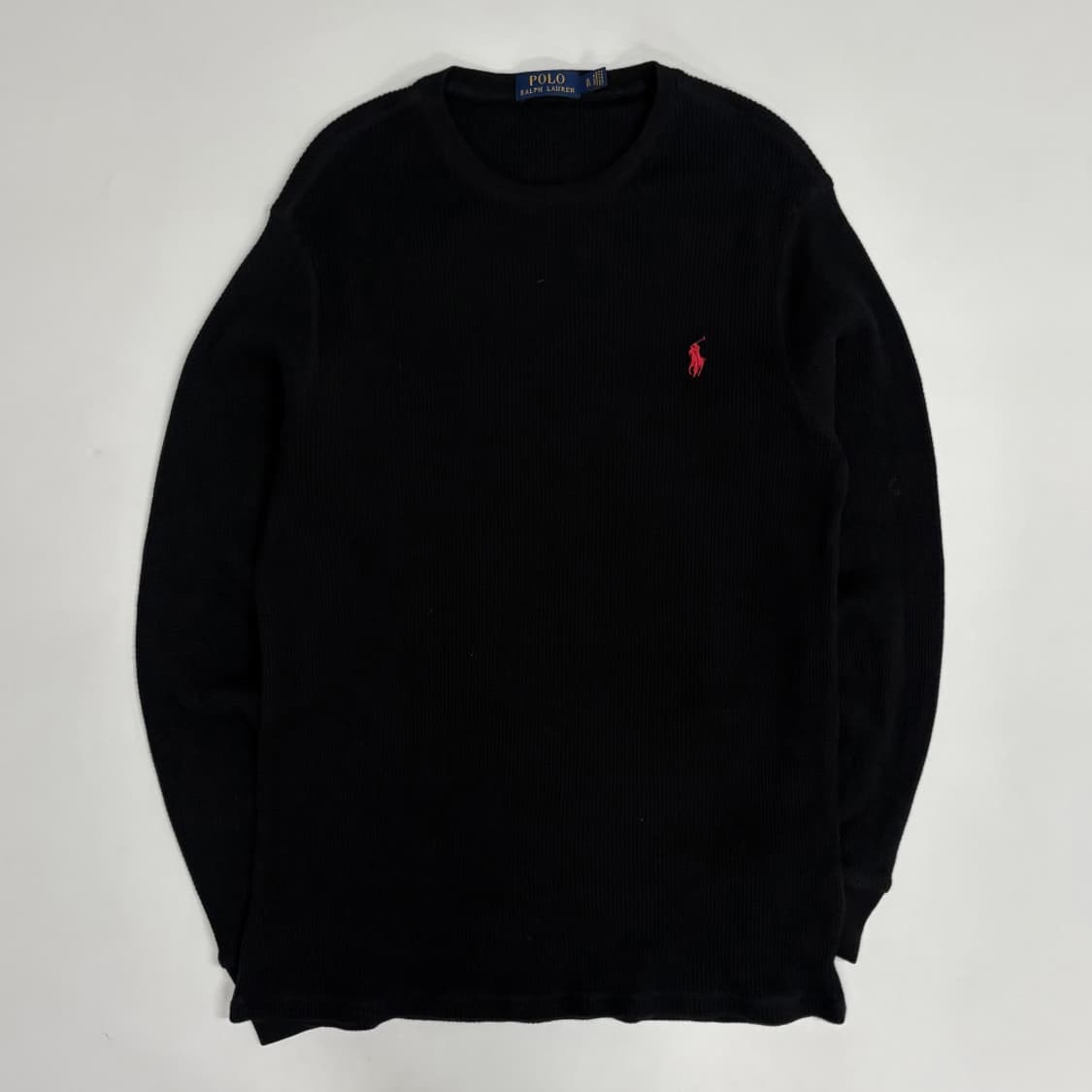 폴로 랄프로렌 블랙 와플 니트 슬리브(XL) 상품이미지2