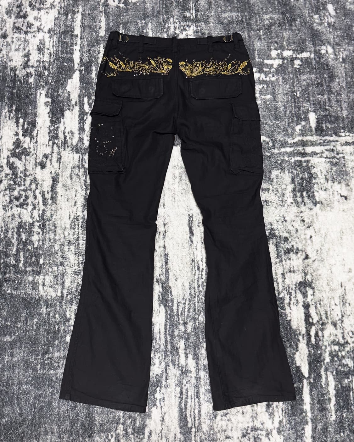 {Jack Rose} Embroidery Cargo Flare Pants 상품이미지3
