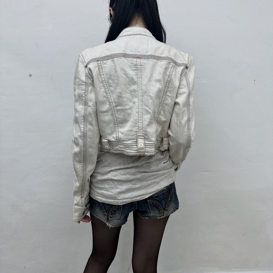 multi pocket detail short denim jacket 상품이미지3