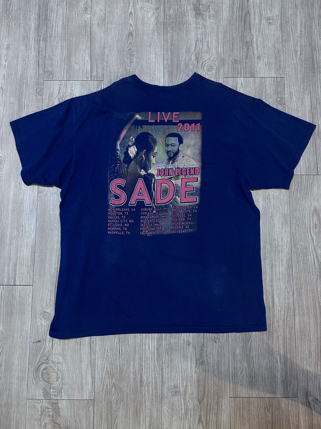 빈티지 샤데이 2011 콘서트 티셔츠 네이비 상품이미지5