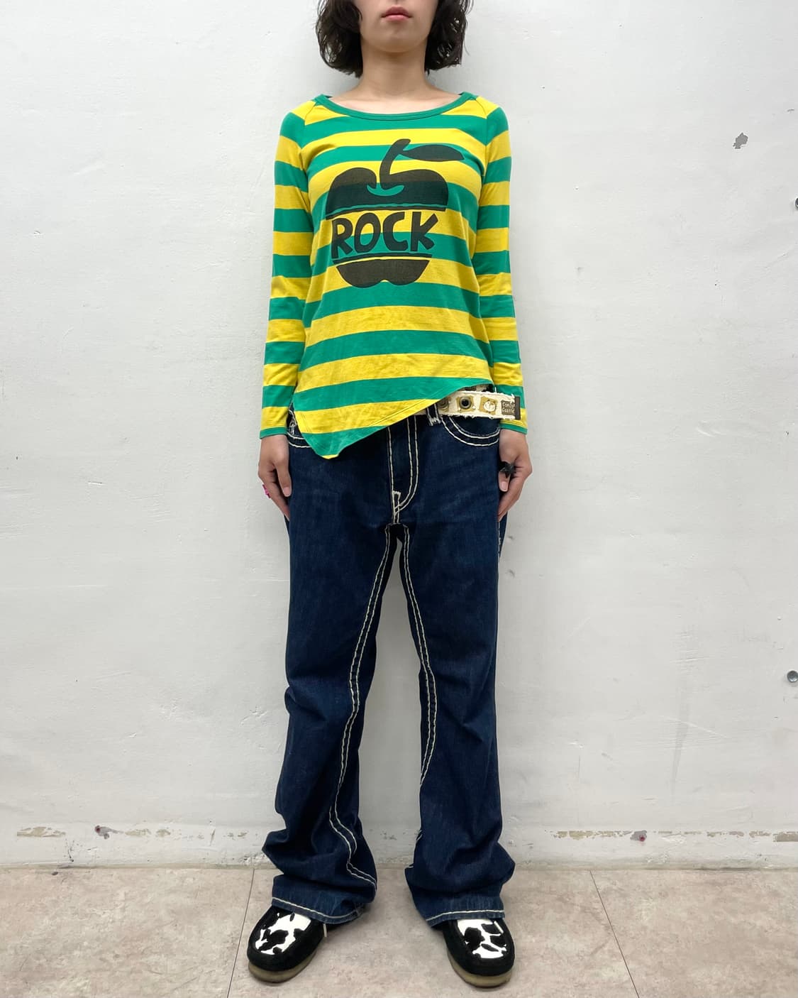 Rock Apple Asymmetric Green Long Sleeve 상품이미지6