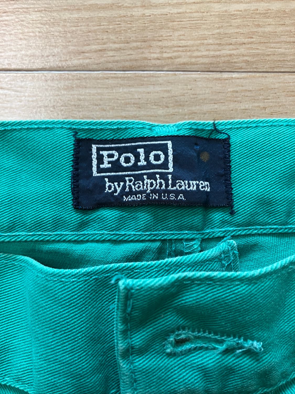 90s usa made 폴로 치노 팬츠 에메랄드 그린 상품이미지4