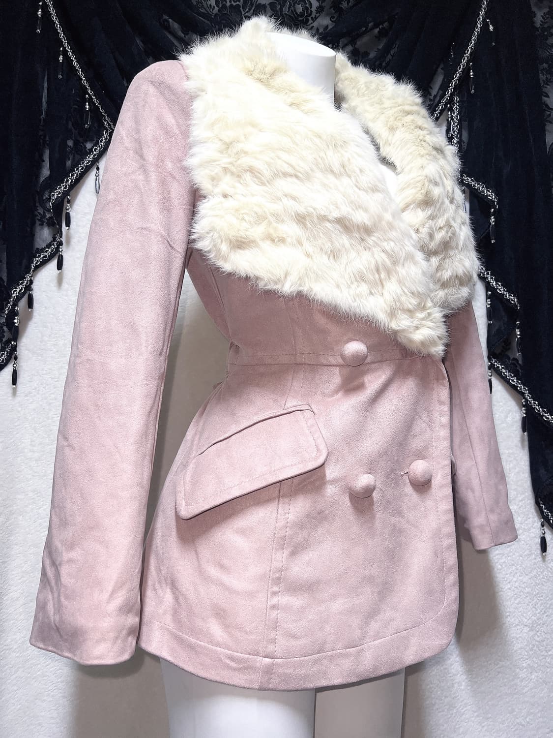 히메갸루 오네 로맨틱 로걀 인디핑크 퍼자켓 코트 윈터페어리 핀터 리즈리사 상품이미지5