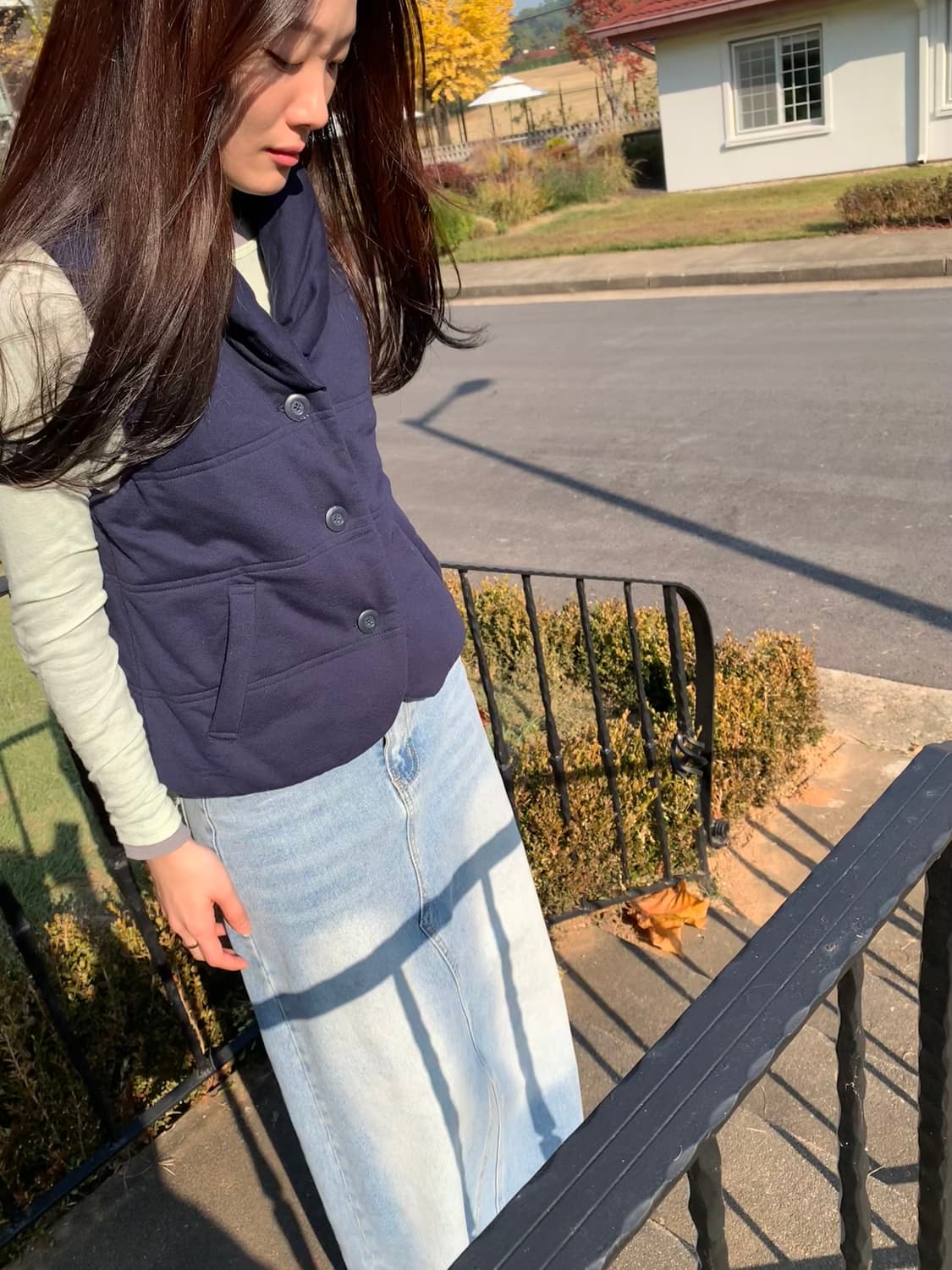 [BEAMS HEART] Shawl Collar Padded Vest 상품이미지3