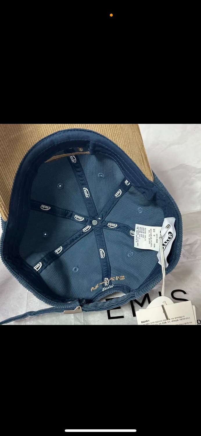 이미스 코듀로이 투톤 볼캡 블루 새상품  상품이미지4