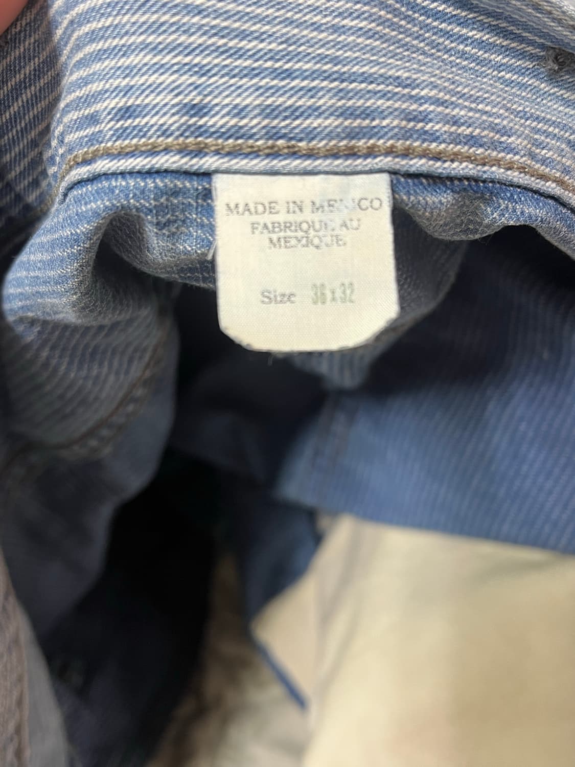 RRL 빈티지 파이브포켓 리페어 인디고 팬츠 36x32 판매 상품이미지6