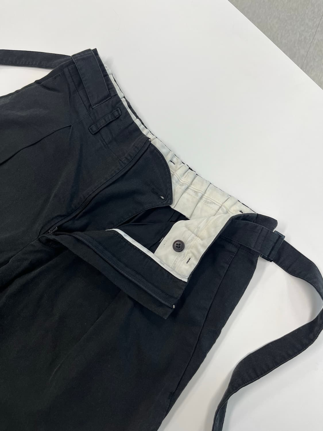 폴리테루 벨티드 와이드 팬츠 상품이미지4