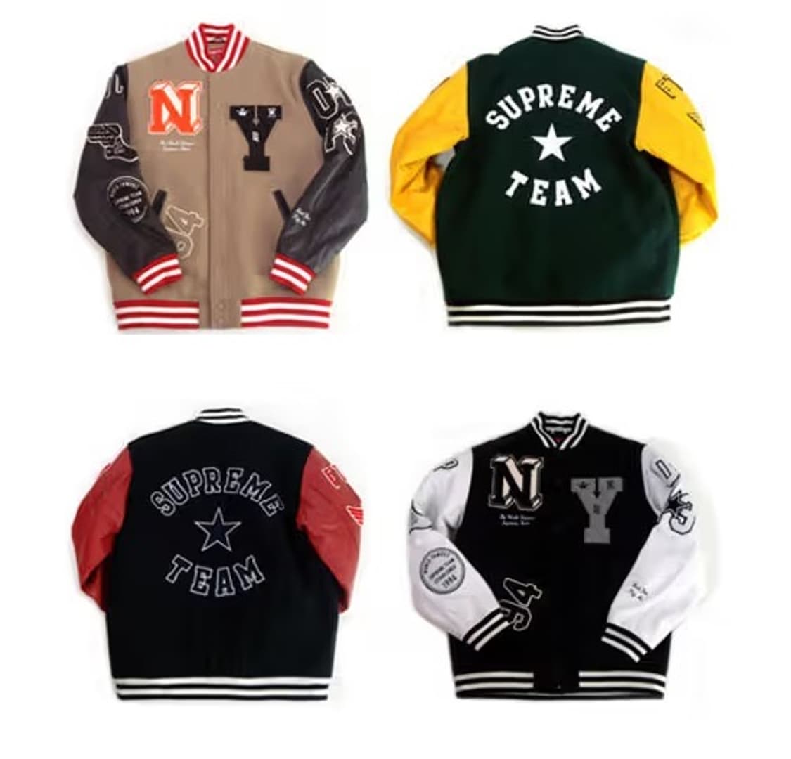 슈프림 06AW 올시티 베이스볼 바시티 자켓 검흰 상품이미지8