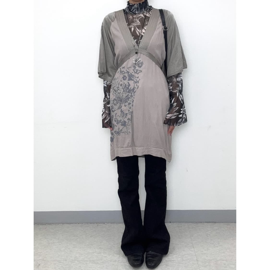 빈티지 브라운 오리엔탈 원피스 상품이미지2