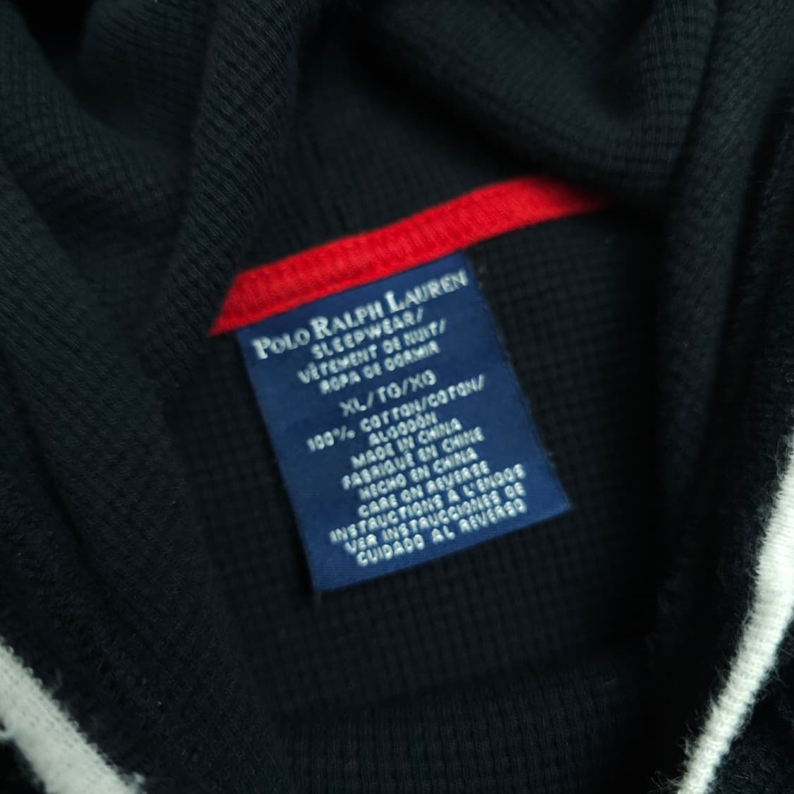 [택포]폴로 와플 후드 티셔츠 XL 상품이미지3