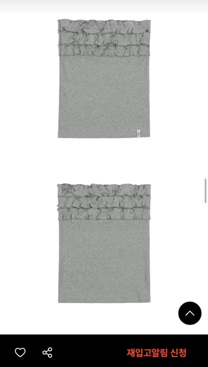 팬시클럽 FLOWER FRILL TUBE TOP (GRAY) 상품이미지4