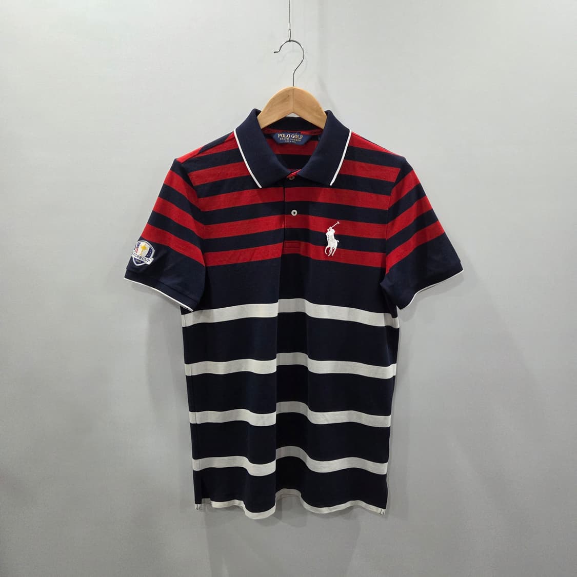 폴로랄프로렌 골프 폴리 카라 스트라이프 반팔티 M 상품이미지1