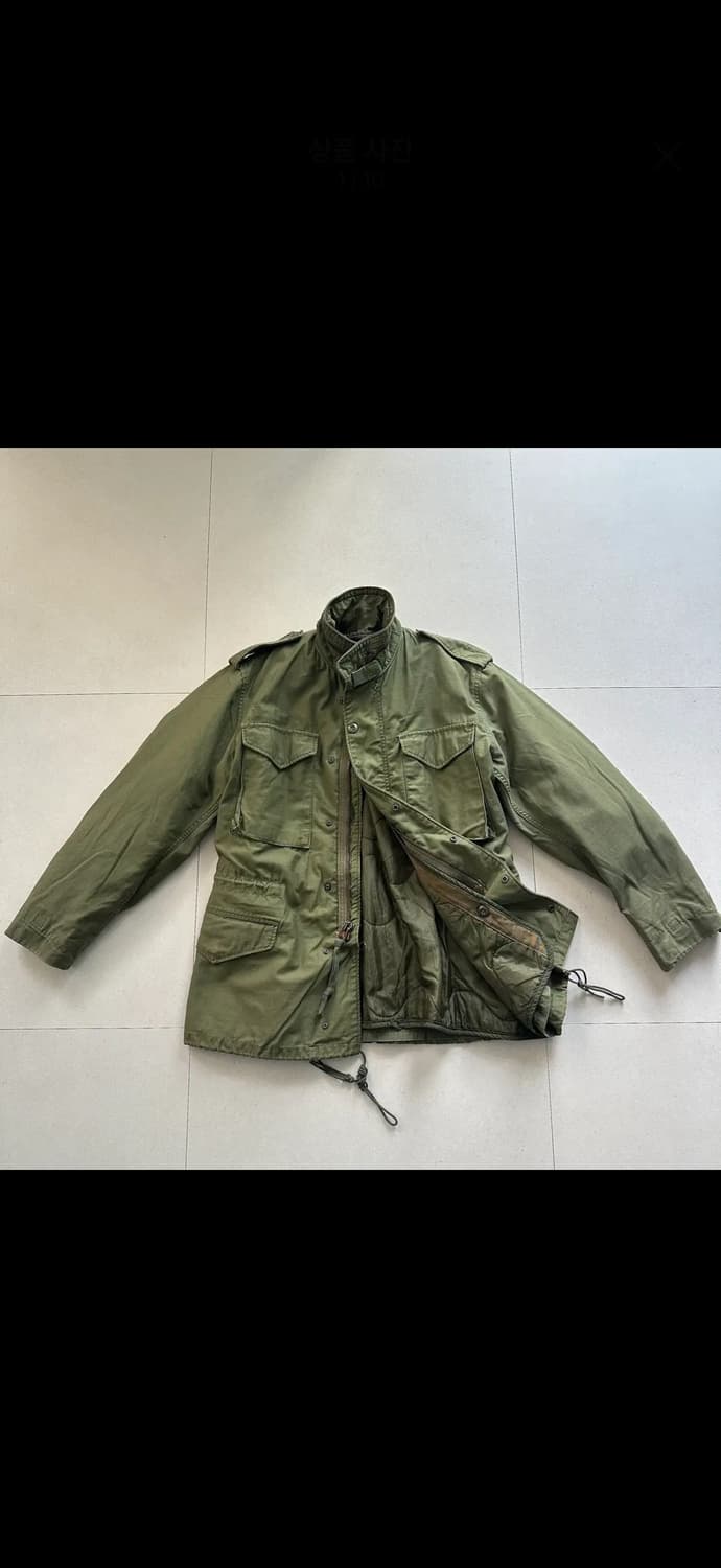 70s 미군 오리지널 M-65 필드 자켓 (라이너 포함) 스몰 레귤러 상품이미지1