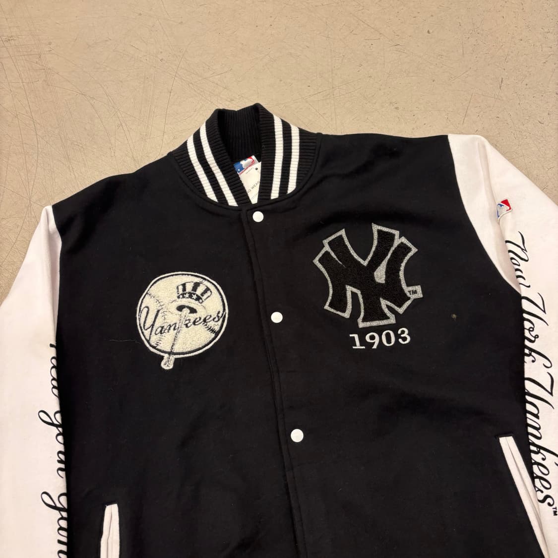 MLB 뉴욕양키스 코튼 바시티 자켓 상품이미지2