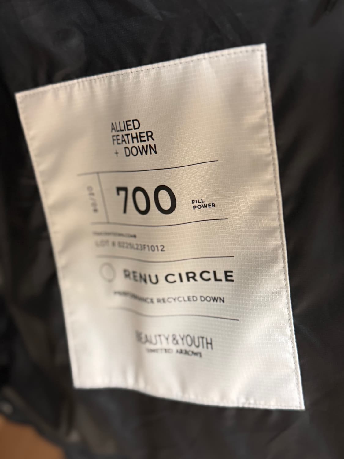 뷰티앤유스 고마츠 700필 패딩 구스 다운 L 유나이티드애로우즈 상품이미지4