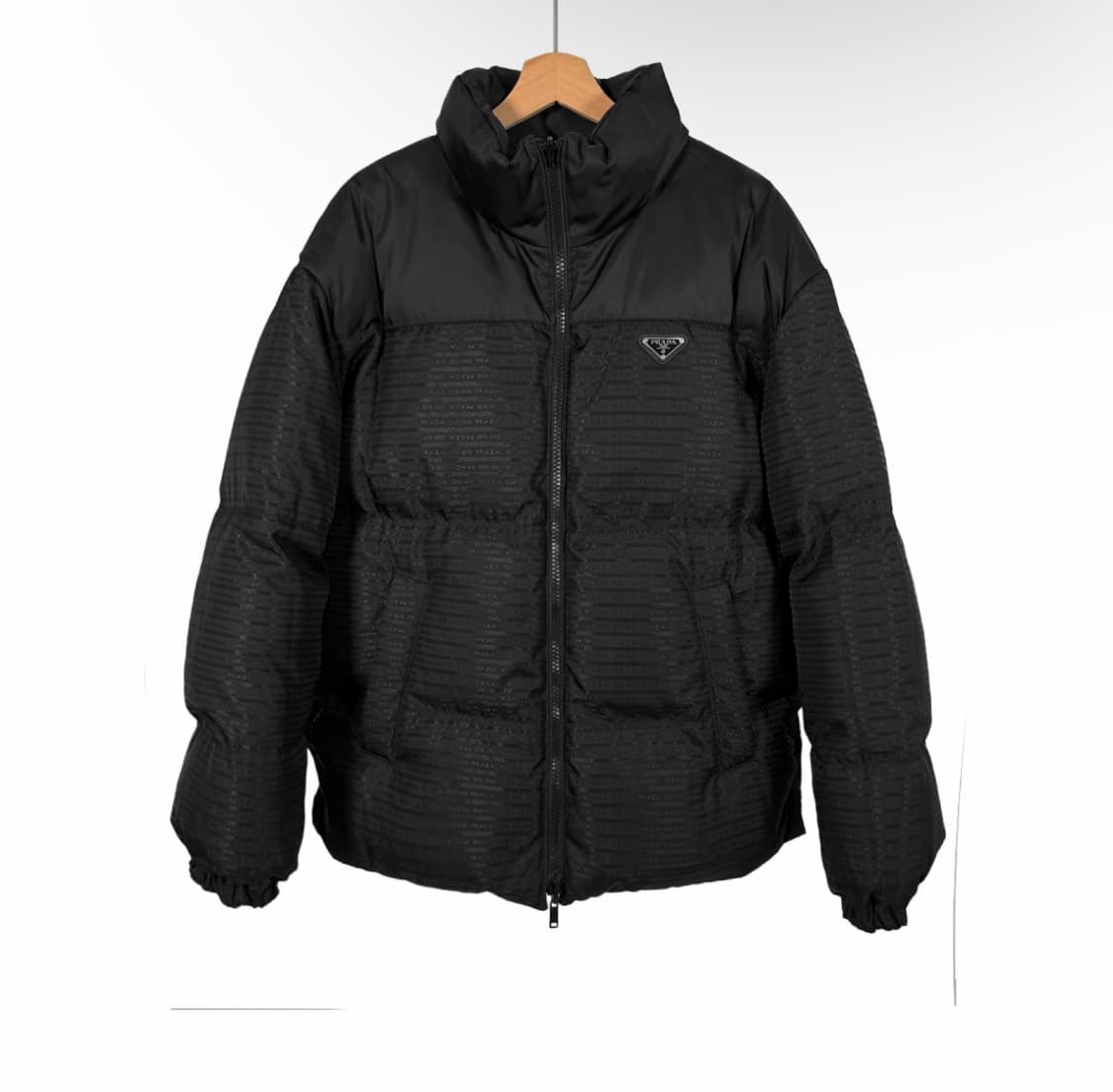 [S] 프라다 남성 미드 렝스 리나일론 리버시블 다운 패딩 자켓 블랙 상품이미지3