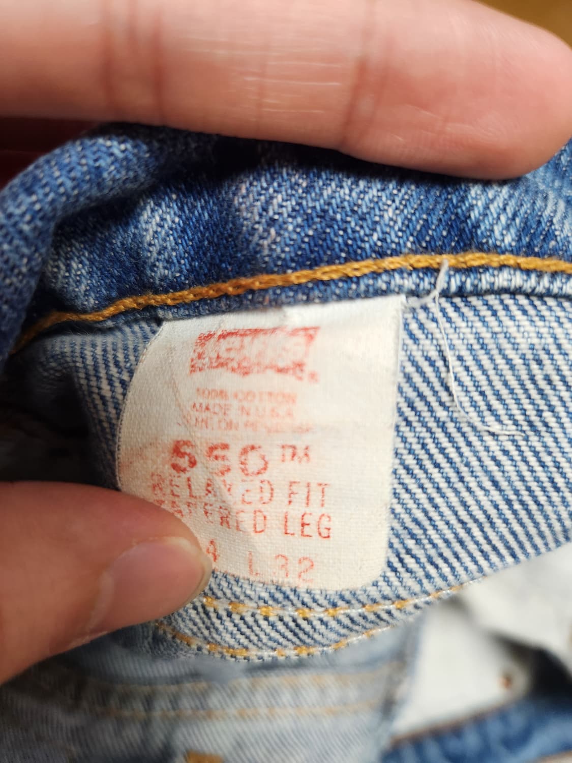 90s 빈티지 리바이스 550 오렌지탭 made in usa 상품이미지4