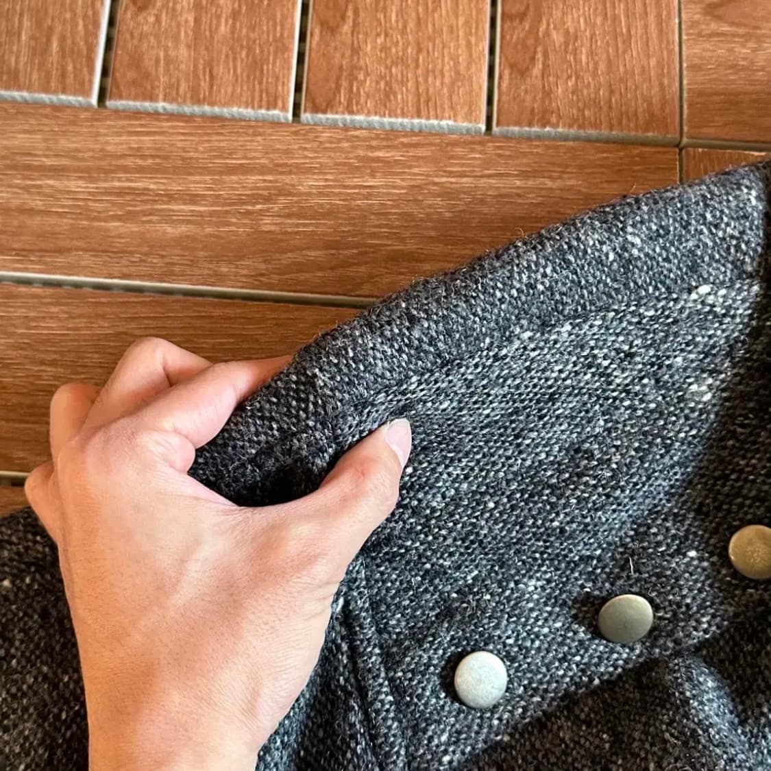 Poker face tweed wool bomber jacket 상품이미지7