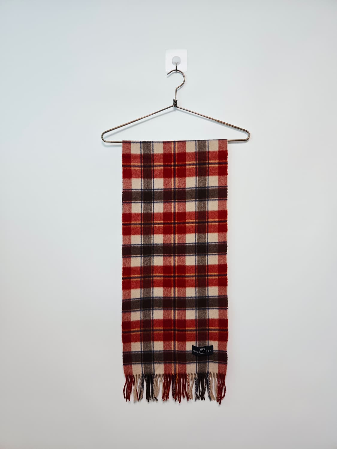 발렌시아가 울 브릭 브라운 체크 머플러 목도리  상품이미지1