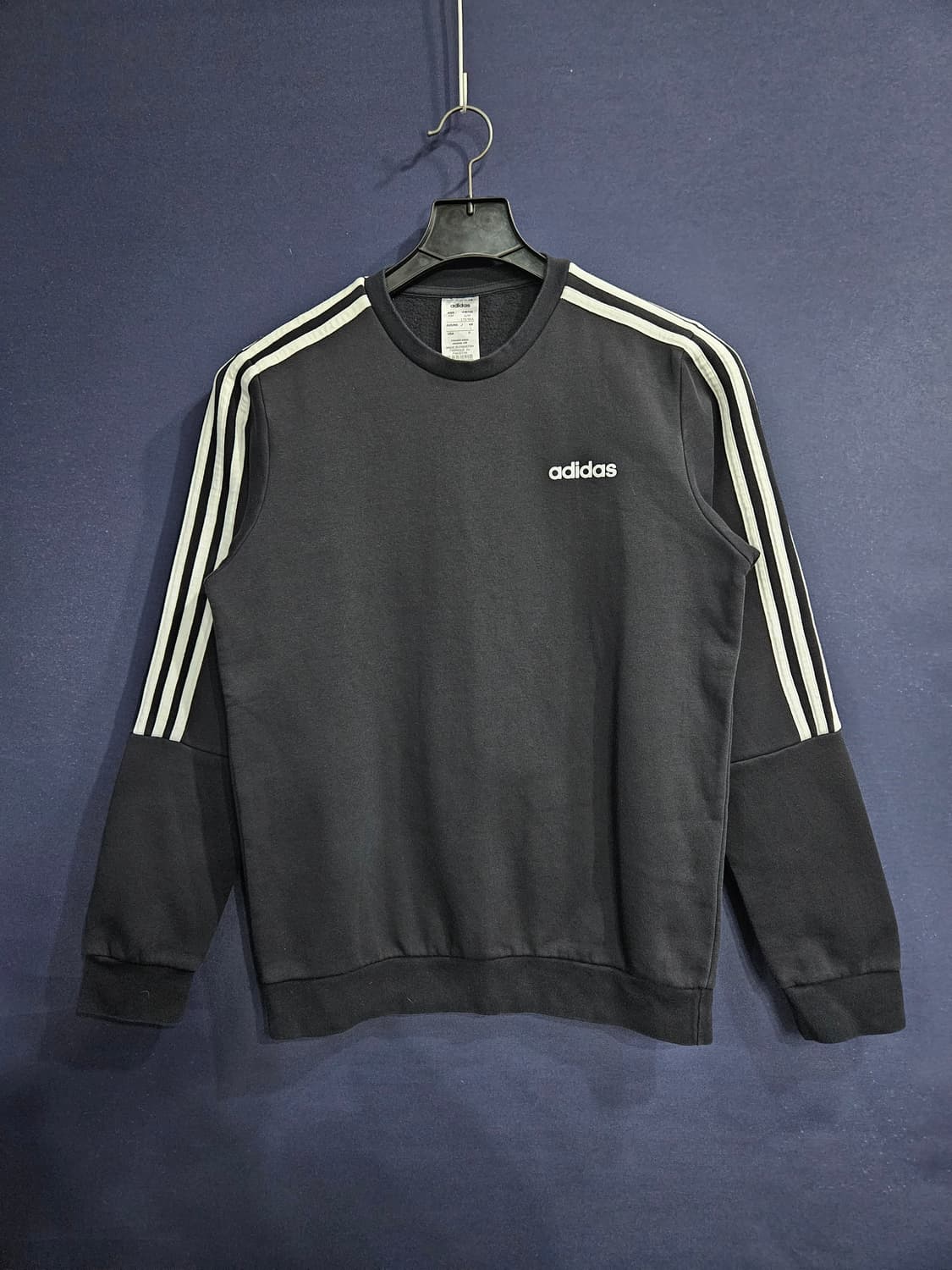 아디다스 삼선 블랙 남성 95 기모 맨투맨  상품이미지1